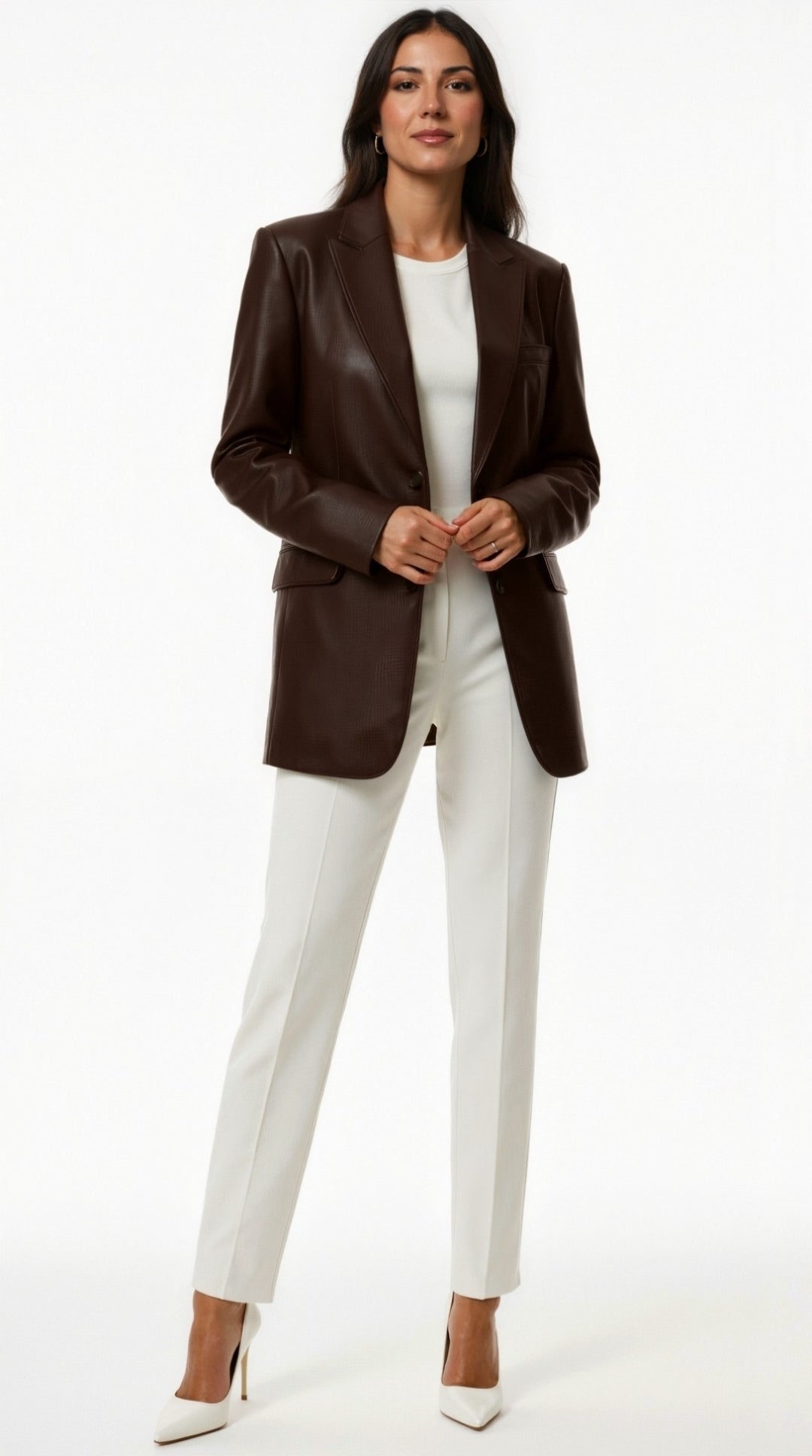 Catherine Oversized Lederblazer 3