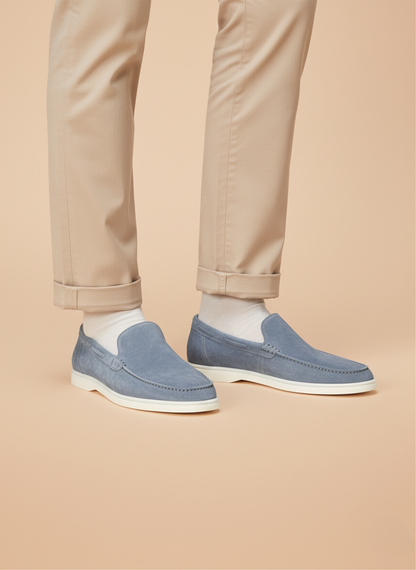 Elegante Hellblaue Yacht-Loafer - Angenehm und Weiche Passform