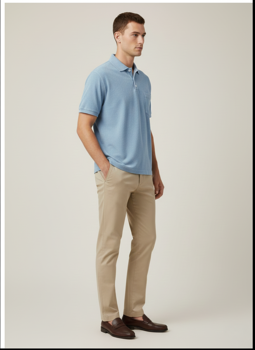Bahamas Classic Himmelblau Poloshirt - Business Casual Look