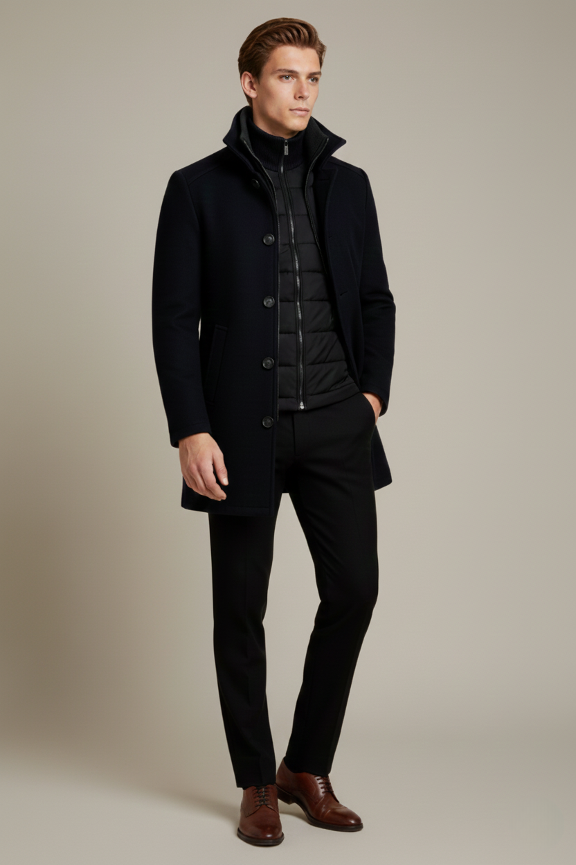 Tim Royal Herren Mantel - Wärmender Luxus für Wintertage