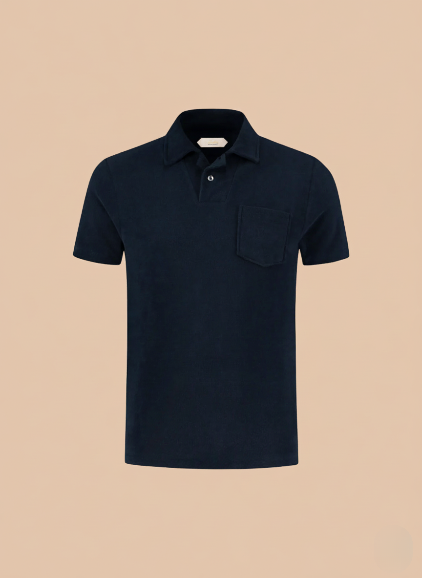 Marineblaues Windsor Terry Polo