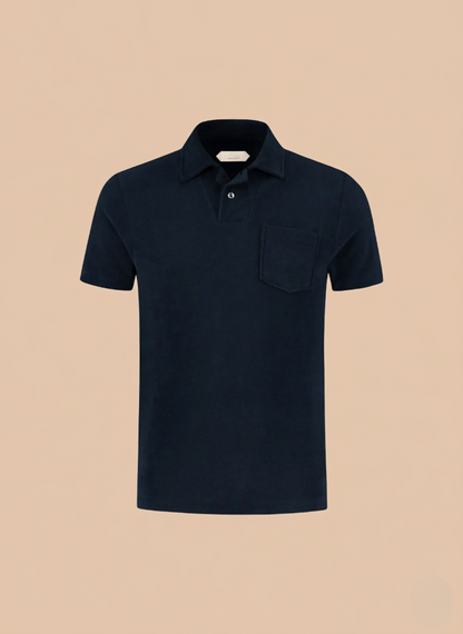 Marineblaues Windsor Terry Polo