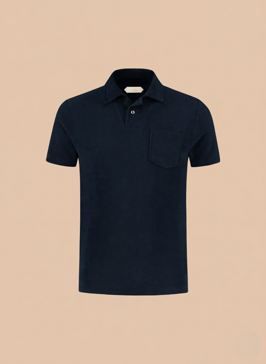 Marineblaues Windsor Terry Polo