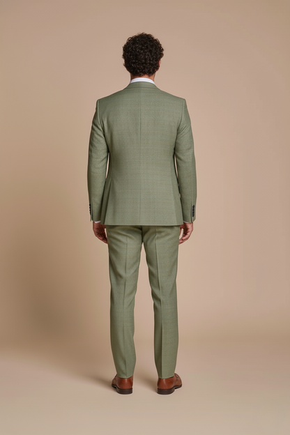 Elegantes Herren Anzugset in Salbeigrün – Zweiteiliger Anzug mit Sakko und Hose
