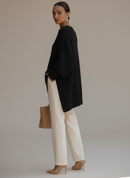Lorena Majestic Oversized Pullover - Seidige Eleganz