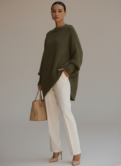 Lorena Majestic Oversized Pullover - Seidige Eleganz