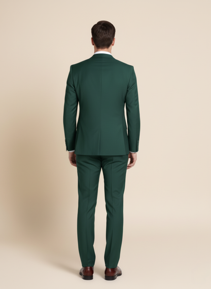 Zweiteiliger Herrenanzug mit einreihigem Kragen und fallendem Revers