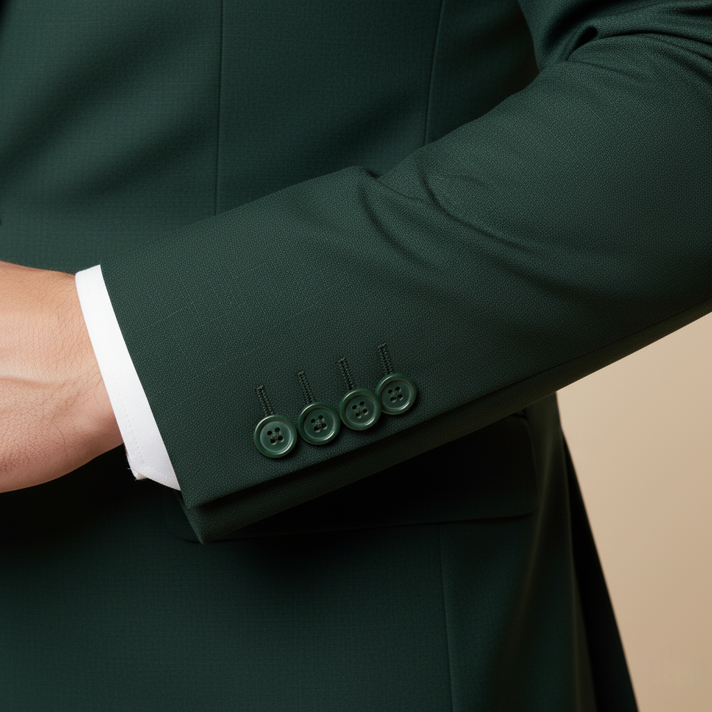 Zweiteiliger Herrenanzug mit einreihigem Kragen und fallendem Revers