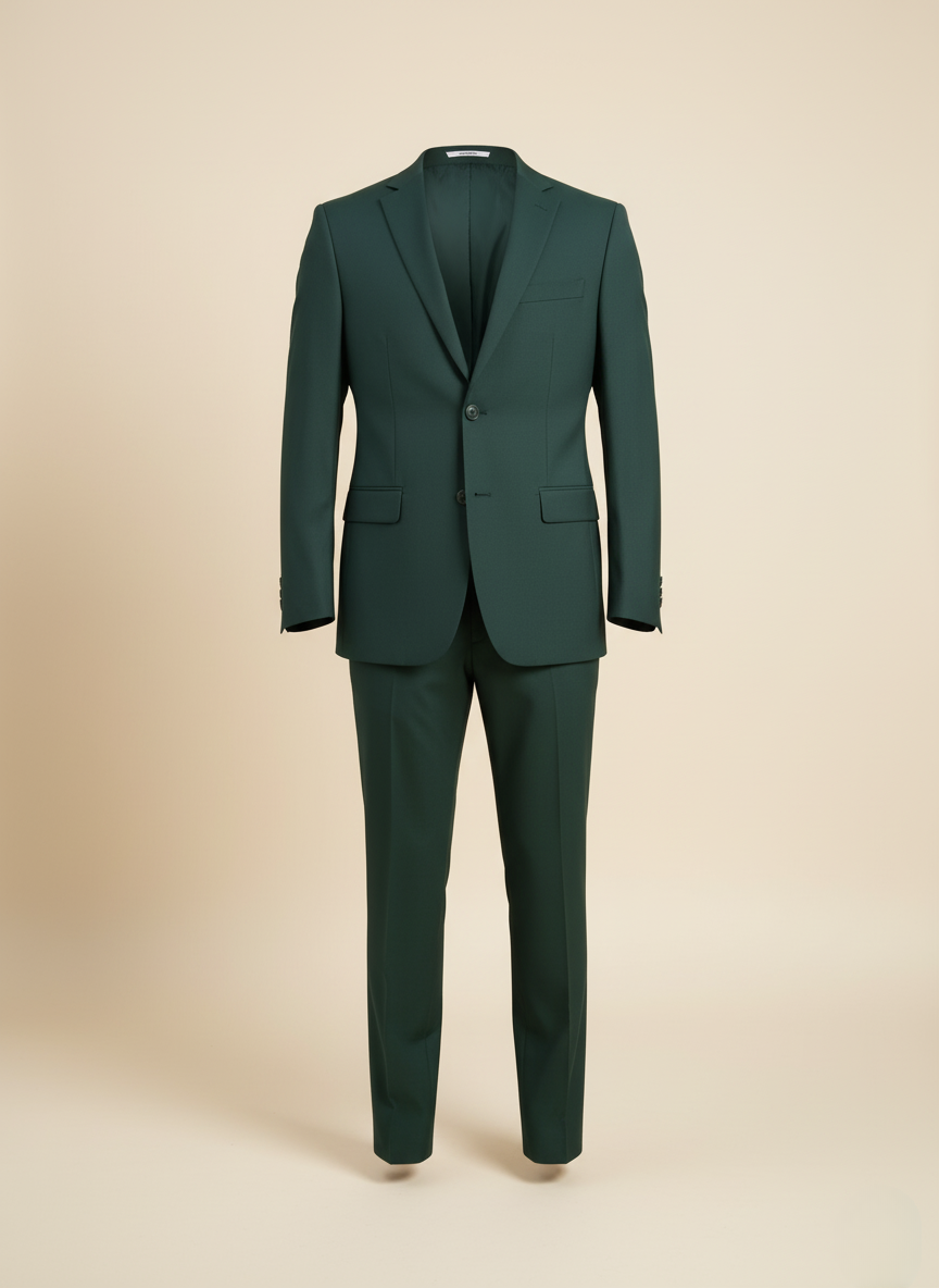 Zweiteiliger Herrenanzug mit einreihigem Kragen und fallendem Revers
