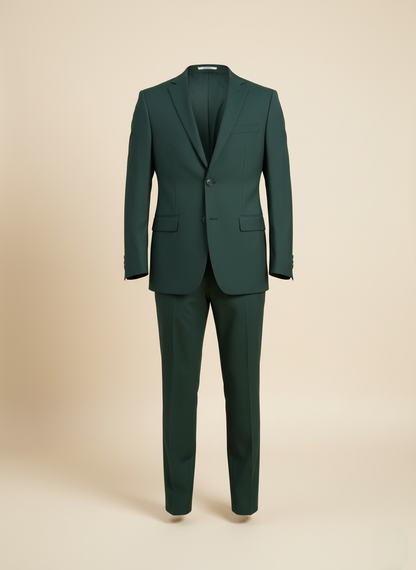 Zweiteiliger Herrenanzug mit einreihigem Kragen und fallendem Revers