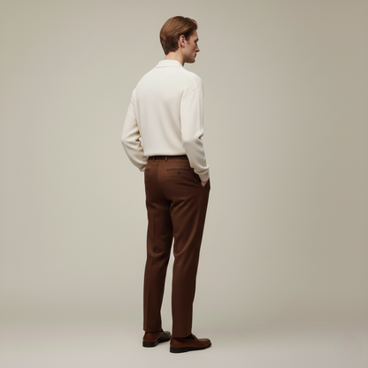 Felix Premium Strickpullover - Langarm mit Polo Kragen