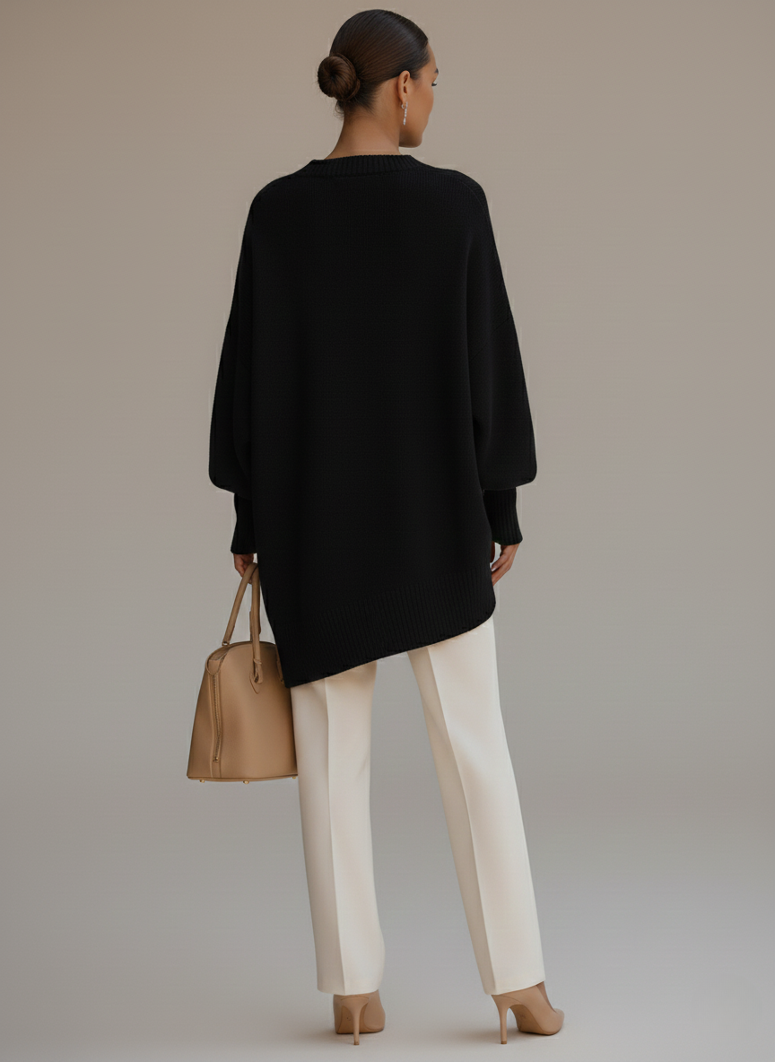 Lorena Majestic Oversized Pullover - Seidige Eleganz