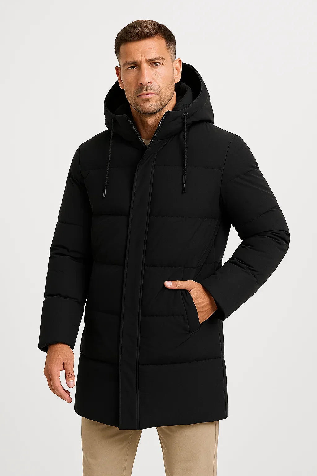 Herren Wasserdichte Pufferjacke – Isolierte Winterjacke 0