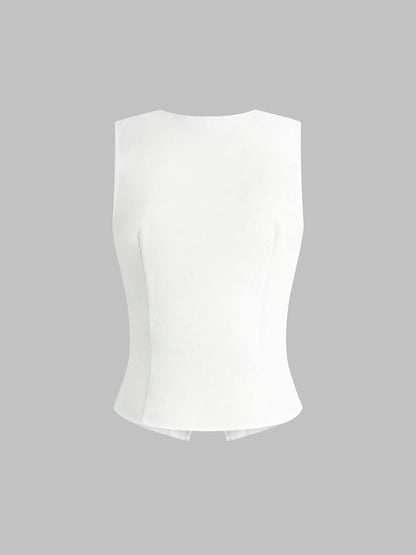 Tanktop aus Leinenmischgewebe mit Knopfleiste 6